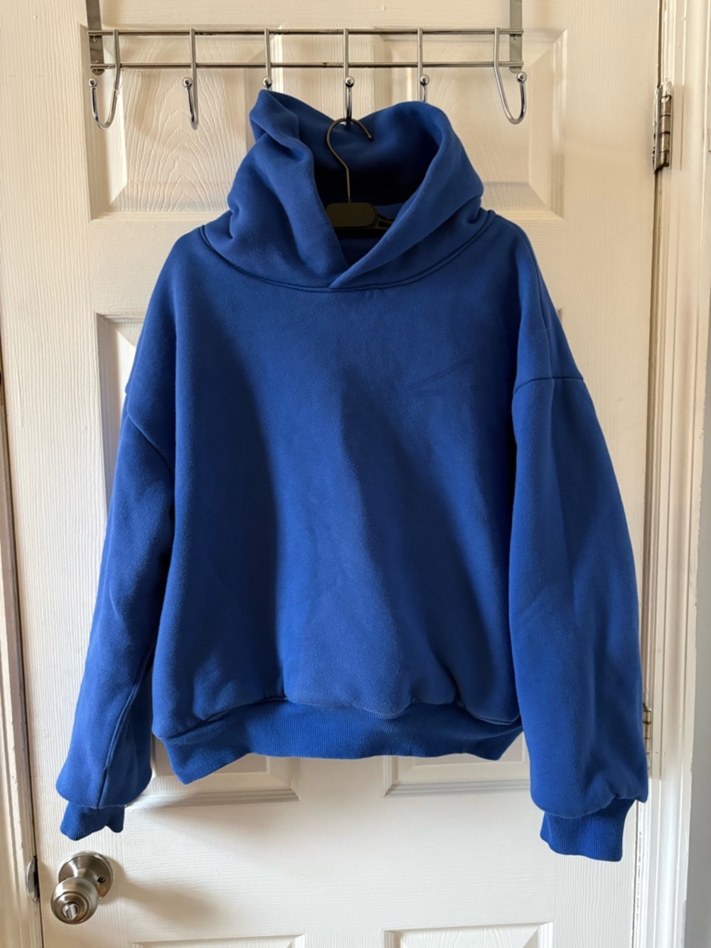 Brent more reversible Royal Blue Hooded Pullover Sweatshirt